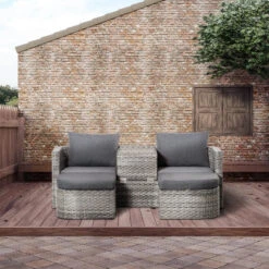 Outsunny Rattan Sofa Set To Daybed - Grey -Home Furnishing Serie Shop 2pH6ff17f4e802e3a jpg