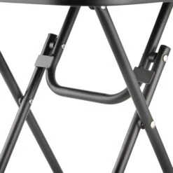 Silver & Stone Folding Glass Side Table 40 X 40 X 46cm - Black - Indoor Or Outdoor -Home Furnishing Serie Shop 3232804 IMAGE11