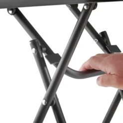 Silver & Stone Folding Glass Side Table 40 X 40 X 46cm - Black - Indoor Or Outdoor -Home Furnishing Serie Shop 3232804 IMAGE9