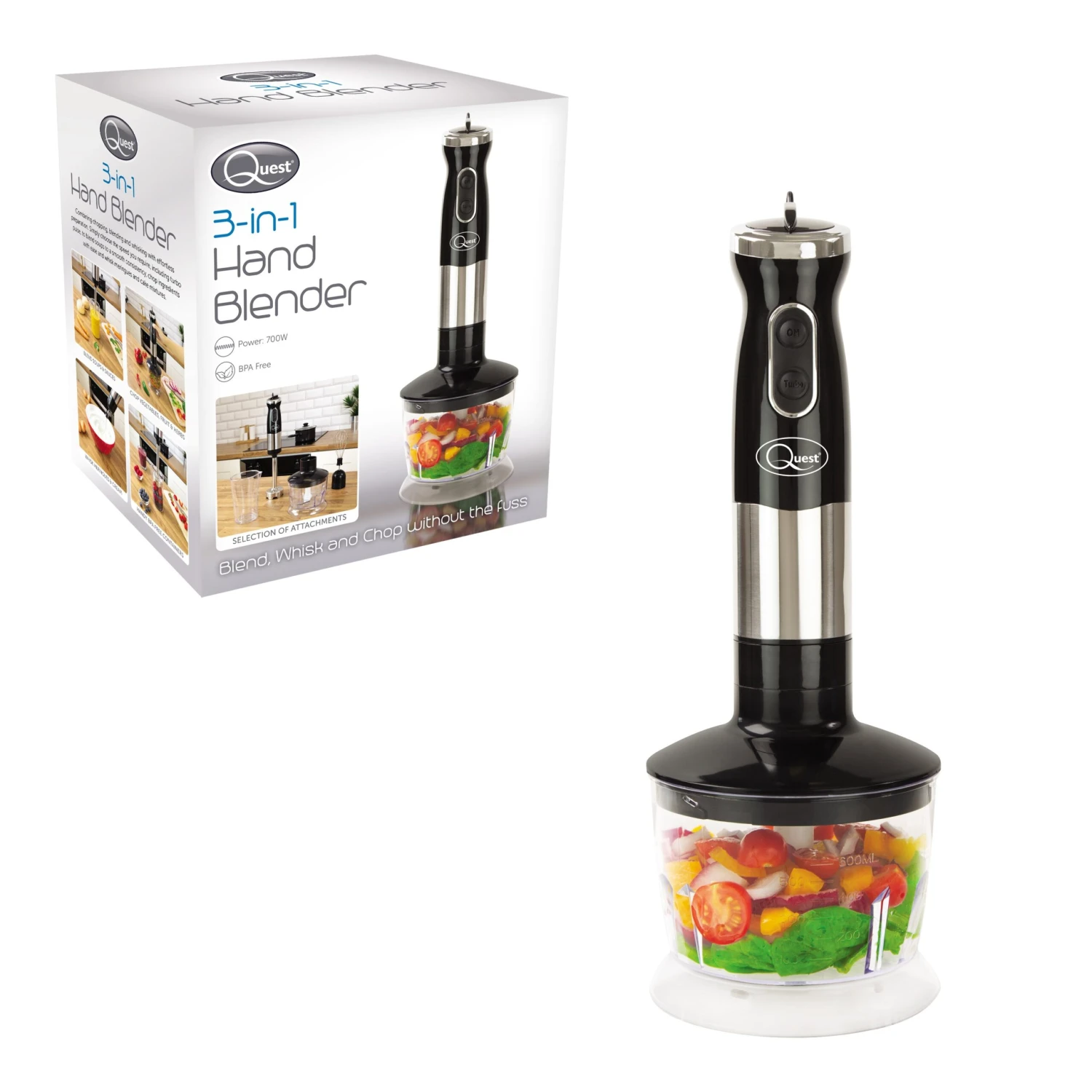 Quest Stick Blender 3 In 1 700W - Black 7 Quest Stick Blender 3 In 1 700W - Black - Image 7