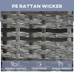 Outsunny Rattan Lounge Set With Side Table - Grey 15 Outsunny Rattan Lounge Set With Side Table - Grey -Home Furnishing Serie Shop 3Lda091882cd9c101 jpg