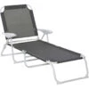 Outsunny Lounge Chair - Grey
