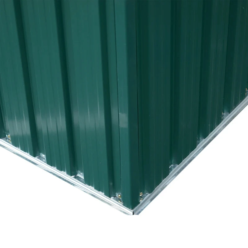 Outsunny Metal Garden Shed 260L X 133W X 200Hcm - Green 9 Outsunny Metal Garden Shed 260L X 133W X 200Hcm - Green - Image 9