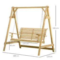 Outsunny 2 Seater Wooden Swing Bench 7 Outsunny 2 Seater Wooden Swing Bench -Home Furnishing Serie Shop 3ds25e17dc1d37f05