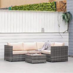 Outsunny Rattan Corner Sofa Set With Coffee Table - Beige 27 Outsunny Rattan Corner Sofa Set With Coffee Table - Beige -Home Furnishing Serie Shop 3gT90f18124205593 jpg