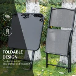 Outsunny 3 Piece Patio Dining Set - Black 12 Outsunny 3 Piece Patio Dining Set - Black -Home Furnishing Serie Shop 4 1 83af7efa 58c0 4f03 8eb9 ce28ff1b1633