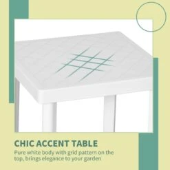 Outsunny Patio End Table - White 12 Outsunny Patio End Table - White -Home Furnishing Serie Shop 4 1 8ef5b844 d58e 47e9 8f7f 799b7de57205