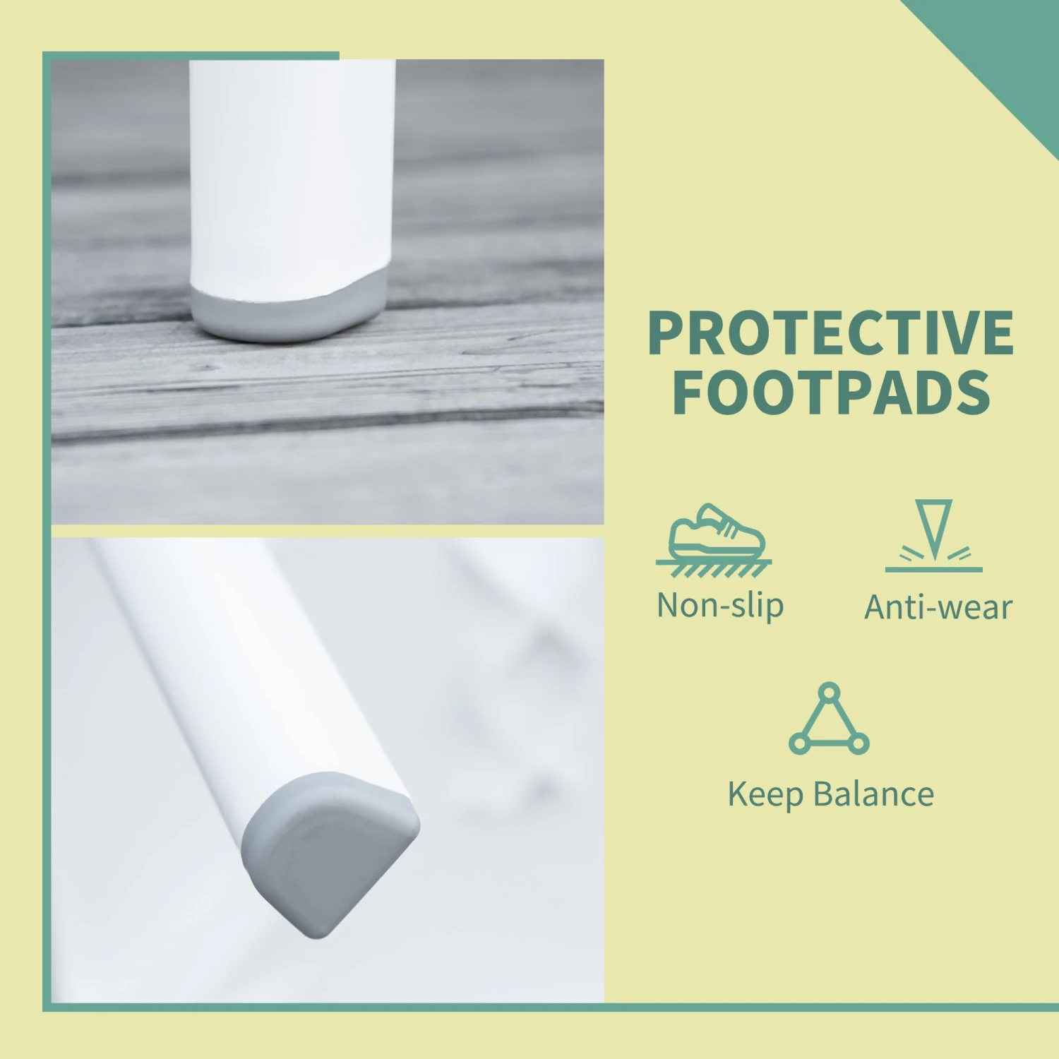 Outsunny Patio End Table - White 5 Outsunny Patio End Table - White - Image 5