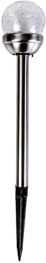 Silver & Stone Solar Powered Crackle Ball Stakes Pack Of 6 Colour Changing 4 Silver & Stone Solar Powered Crackle Ball Stakes Pack Of 6 Colour Changing - Image 4