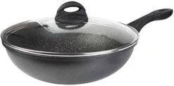 Lewis's Sovereign Stone 28cm Scratch Resistant Easy Clean Non Stick Wok & Lid All Hobs -Home Furnishing Serie Shop 41CnkdXw1UL. AC SL1000