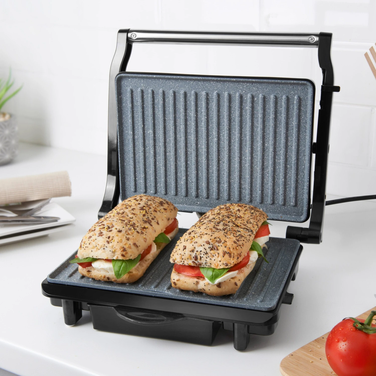 Quest Deluxe Health Grill & Panini Press Marble Coated - Silver 10 Quest Deluxe Health Grill & Panini Press Marble Coated - Silver - Image 10