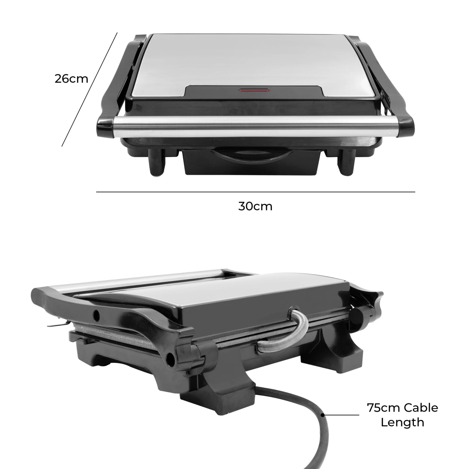 Quest Deluxe Health Grill & Panini Press Marble Coated - Silver 13 Quest Deluxe Health Grill & Panini Press Marble Coated - Silver - Image 13