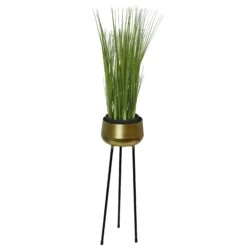Palma Indoor Metal Planter Pot On Legs - Gold 7 Palma Indoor Metal Planter Pot On Legs - Gold -Home Furnishing Serie Shop 4498216 1