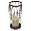 Silver & Stone Outdoor Solar Candle Lantern With Warm White LEDs