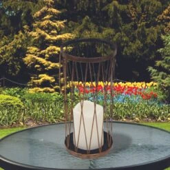 Silver & Stone Outdoor Solar Candle Lantern With Warm White LEDs 5 Silver & Stone Outdoor Solar Candle Lantern With Warm White LEDs -Home Furnishing Serie Shop 45049623