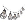 Silver & Stone Outdoor Solar Lanterns Rustic Cage Copper String Lights 10 LED 2m