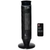 HOMCOM Ceramic Tower Indoor Space Heater W/ 42° Oscillation Remote Control Timer - Black