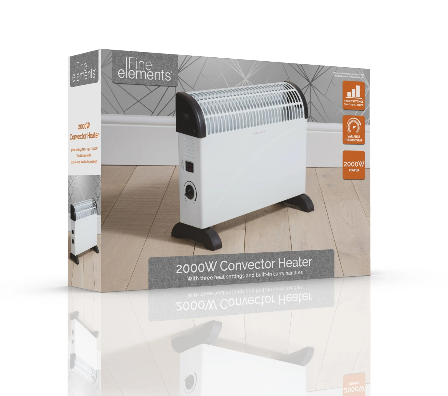 Fine Elements Convector Heater 2000w White 4 Fine Elements Convector Heater 2000w White - Image 4