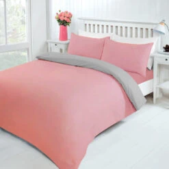 Lewis's Supersoft Reversible Bed In A Bag - Grey / Pink