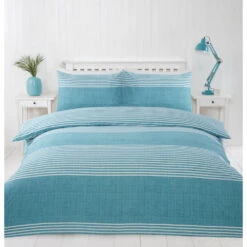 Lewis's Manhattan Duvet Set - Teal Blue