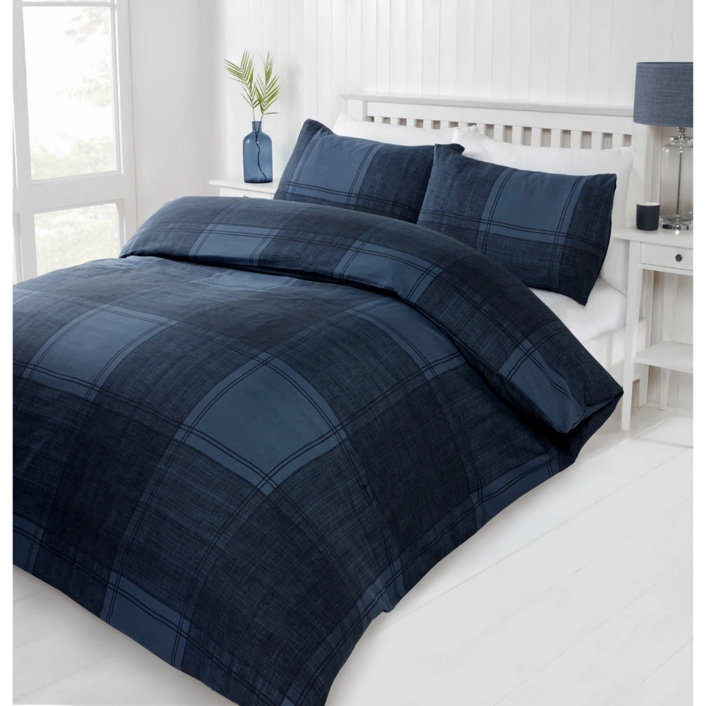 Lewis's Acton Duvet Set - Navy Blue 1 Lewis's Acton Duvet Set - Navy Blue