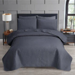 Opus Diamond Pinsonic Duvet Set - Grey