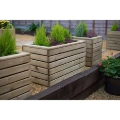 Forest Garden Linear Planter - Double 44cm(h) X 80cm(w) X 40cm(d) -Home Furnishing Serie Shop 4937456 4