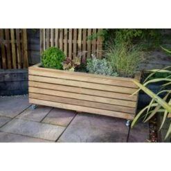 Forest Garden Linear Planter - Long With Wheels 49.6cm(h) X 120cm(w) X 40cm(d) 13 Forest Garden Linear Planter - Long With Wheels 49.6cm(h) X 120cm(w) X 40cm(d) -Home Furnishing Serie Shop 4937463 7