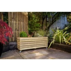 Forest Garden Linear Planter - Long With Wheels 49.6cm(h) X 120cm(w) X 40cm(d) 14 Forest Garden Linear Planter - Long With Wheels 49.6cm(h) X 120cm(w) X 40cm(d) -Home Furnishing Serie Shop 4937463 8