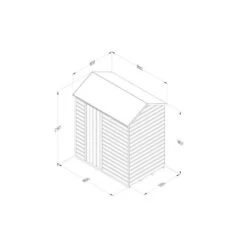Forest Garden Shiplap Dip Treated 6x4 Reverse Apex Shed - No Window -Home Furnishing Serie Shop 4937791 3