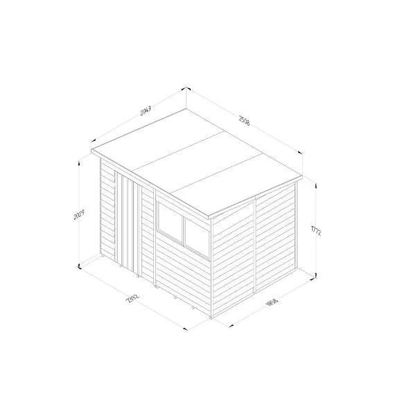 Forest Garden Overlap Pressure Treated 8x6 Pent Shed 9 Forest Garden Overlap Pressure Treated 8x6 Pent Shed - Image 9