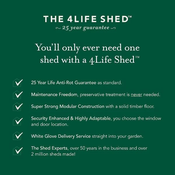 Forest Garden Overlap Pressure Treated 8x6 Pent Shed 8 Forest Garden Overlap Pressure Treated 8x6 Pent Shed - Image 8