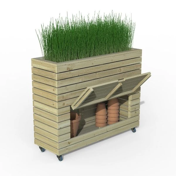 Forest Garden Linear Planter - Tall With Wheels 97.2cm(h) X 120cm(w) X 40cm(d) 1 Forest Garden Linear Planter - Tall With Wheels 97.2cm(h) X 120cm(w) X 40cm(d)