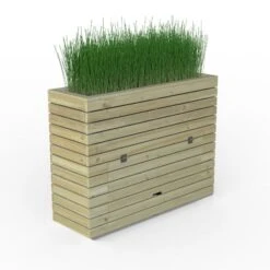 Forest Garden Linear Planter - Tall With Storage 91cm(h) X 120cm(w) X 40cm(d) -Home Furnishing Serie Shop 4938101 2