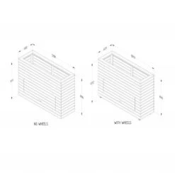 Forest Garden Linear Planter - Tall With Storage 91cm(h) X 120cm(w) X 40cm(d) -Home Furnishing Serie Shop 4938101 5