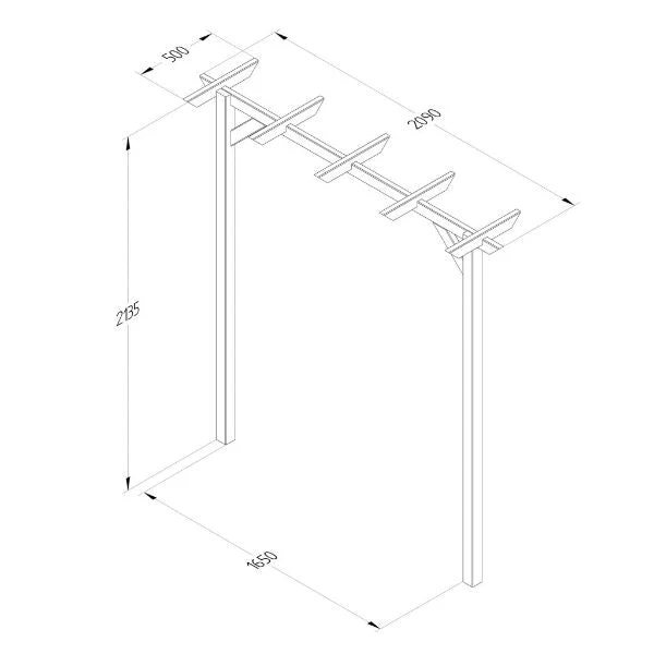 Forest Garden Hanbury Flat Top Arch 5 Forest Garden Hanbury Flat Top Arch - Image 5