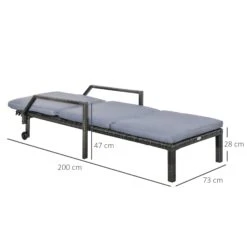 Outsunny Rattan Single Lounge - Grey -Home Furnishing Serie Shop 4Gza1217eecc2a41a 3d2b3e23 b59d 4695 bbcf f658c85044bb