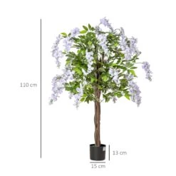 HOMCOM Wisteria Flower Tree - Artificial Plant 11 HOMCOM Wisteria Flower Tree - Artificial Plant -Home Furnishing Serie Shop 4xr31217dc48b4bdf