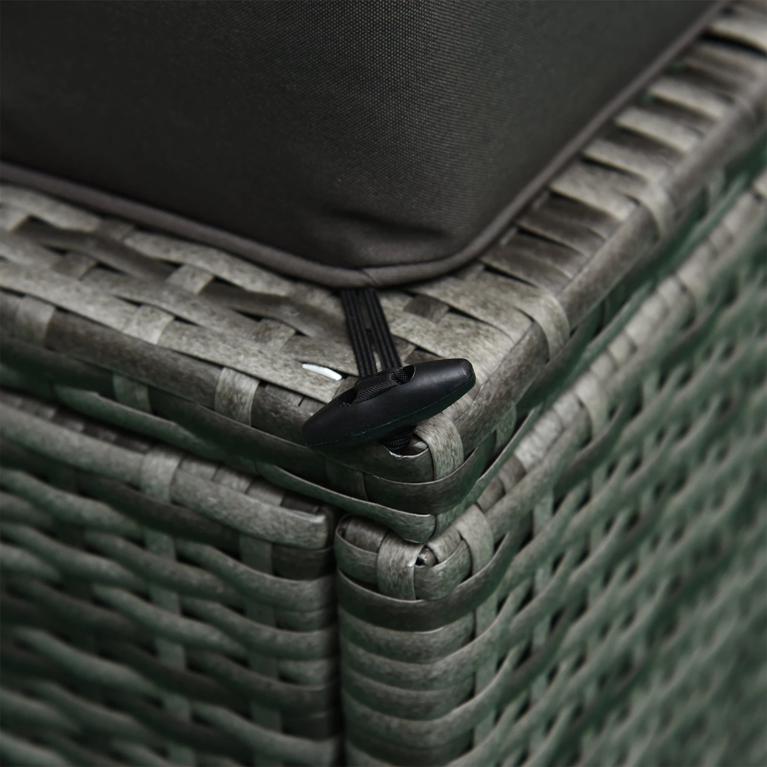 Outsunny 6 Pieces Outdoor Rattan Corner Sofa Set, Patio Aluminum Frame With All-weather Wicker Conversation Furniture W/ Coffee Table & Cushions, Mixed Grey 14 Outsunny 6 Pieces Outdoor Rattan Corner Sofa Set, Patio Aluminum Frame With All-weather Wicker Conversation Furniture W/ Coffee Table & Cushions, Mixed Grey - Image 14