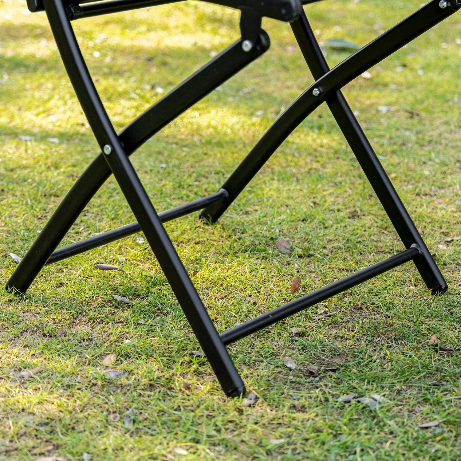 Outsunny 3 Piece Patio Dining Set - Black 9 Outsunny 3 Piece Patio Dining Set - Black - Image 9