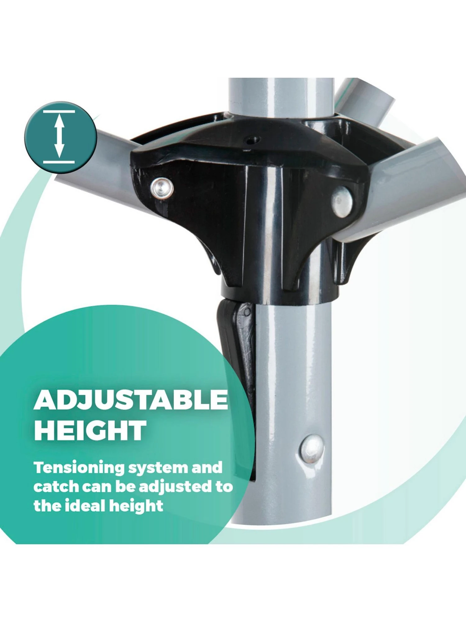 Ourhouse Rotary Airer 40m - Grey 4 Ourhouse Rotary Airer 40m - Grey - Image 4