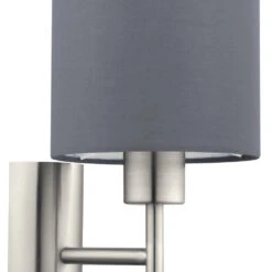 EGLO Pasteri Wall Light With Switch - Nickel & Grey 7 EGLO Pasteri Wall Light With Switch - Nickel & Grey -Home Furnishing Serie Shop 5046546 EGLO Pasteri Wall Light with Switch Nickel Grey 3
