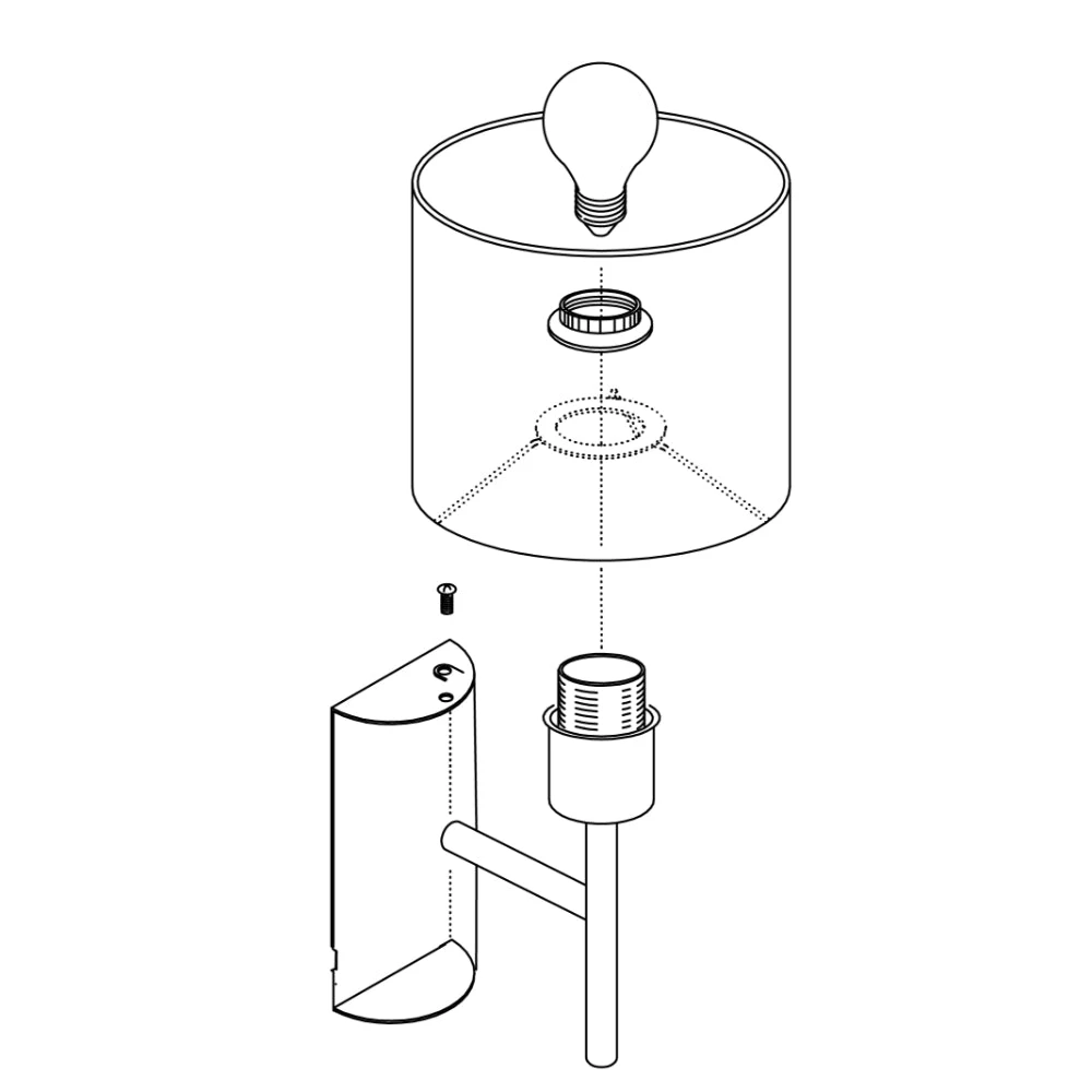 EGLO Pasteri Wall Light With Switch - Nickel & Grey 5 EGLO Pasteri Wall Light With Switch - Nickel & Grey - Image 5