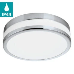 EGLO Palermo Ceiling & Wall Light - Chome & White