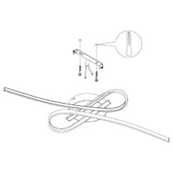 EGLO Selvina Knotted Ceiling Light - White & Chrome 7 EGLO Selvina Knotted Ceiling Light - White & Chrome -Home Furnishing Serie Shop 5046577 EGLO Selvina Knotted Ceiling Light White Chrome 4