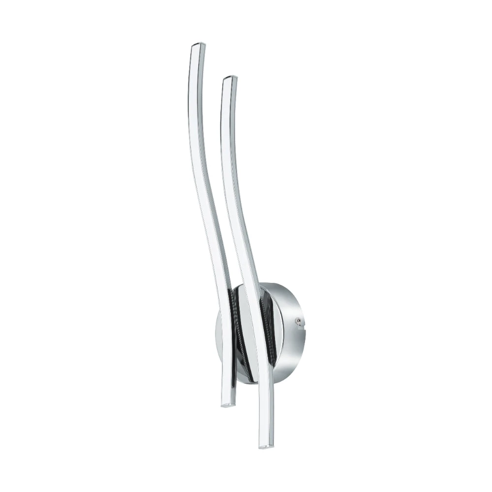 EGLO Valmora Curved Wall Light - White & Chrome 1 EGLO Valmora Curved Wall Light - White & Chrome