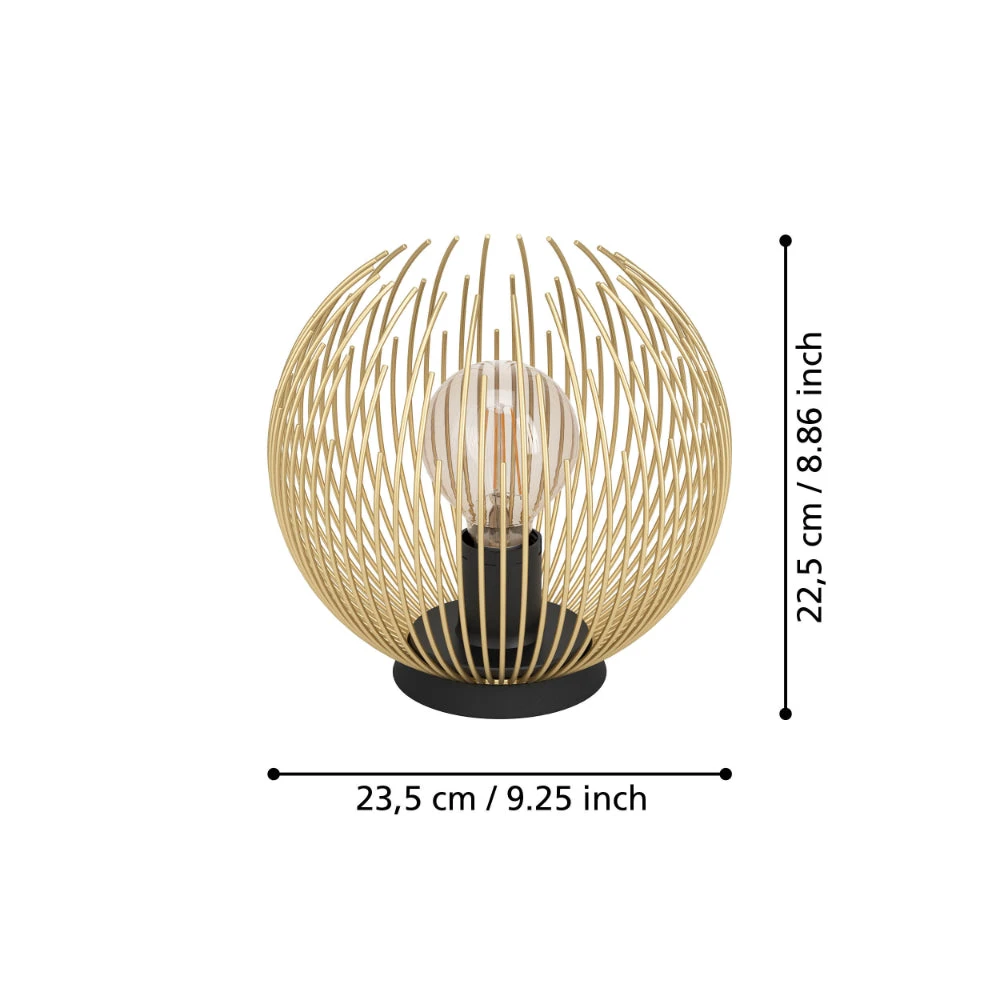 EGLO Venezuela Table Lamp Sphere - Gold & Black 3 EGLO Venezuela Table Lamp Sphere - Gold & Black - Image 3