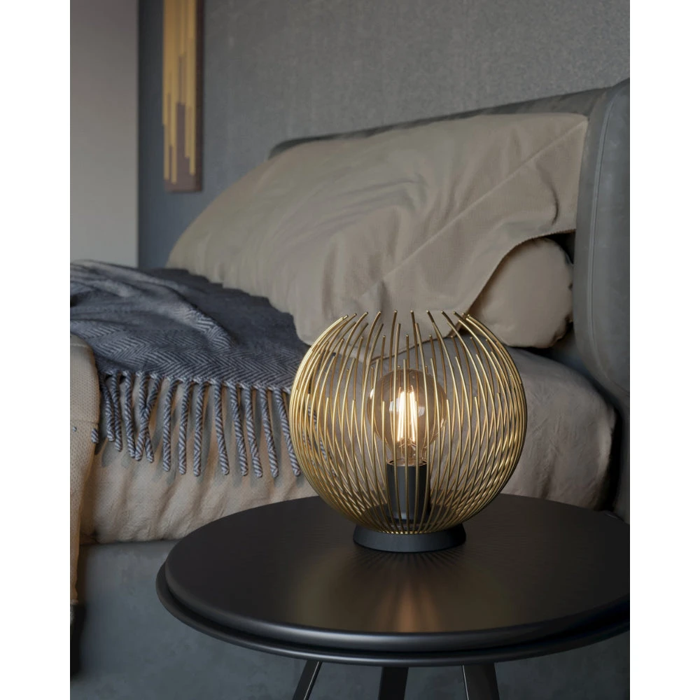 EGLO Venezuela Table Lamp Sphere - Gold & Black 2 EGLO Venezuela Table Lamp Sphere - Gold & Black - Image 2