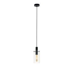 EGLO Montefino Pendant Light Cylinder - Black