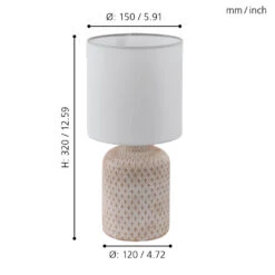 EGLO Bellariva Table Lamp - Crème & White -Home Furnishing Serie Shop 5046904 EGLO Bellariva Table Lamp Creme White 3